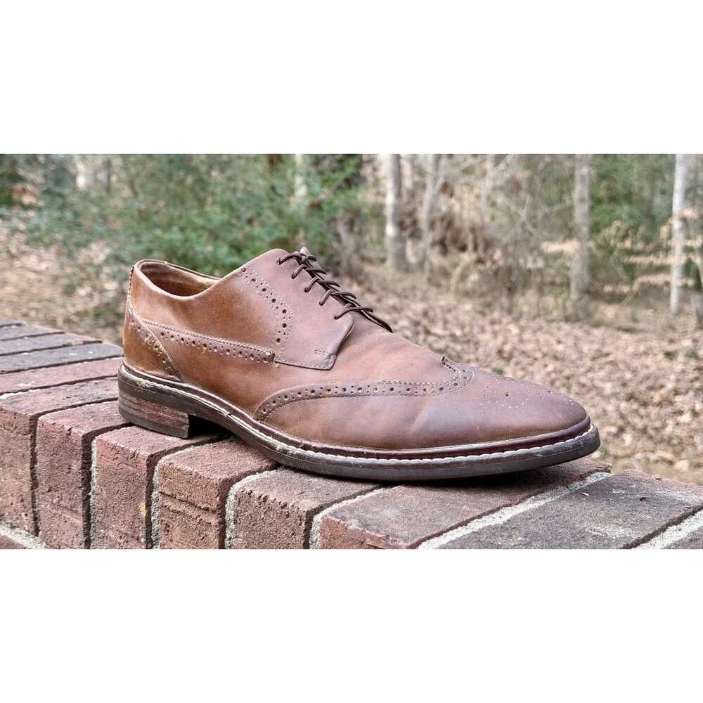 Cole Haan Men's Warren Welt Wingtip Oxford Brown Leather Size 11.5 M